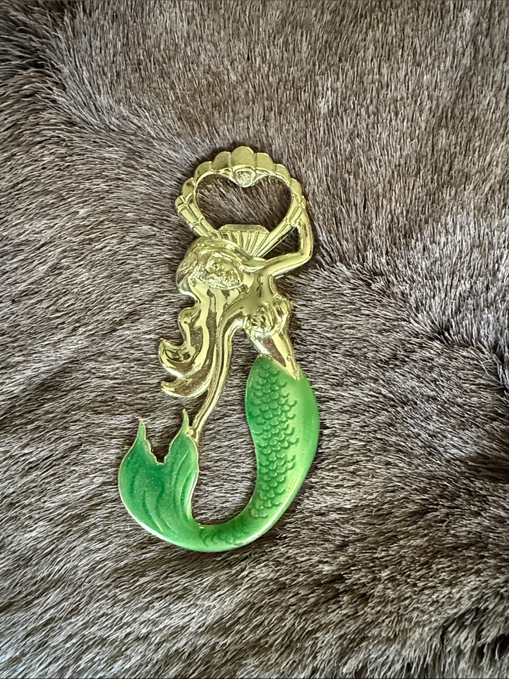 NWOT! Blush Gold and Green Mermaid Bottle Opener